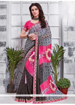 Print Work Multi Colour Casual Saree