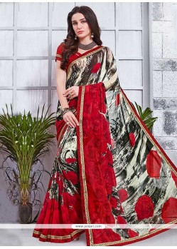 Faux Georgette Multi Colour Casual Saree