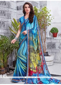 Faux Georgette Multi Colour Casual Saree