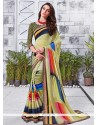 Faux Georgette Print Work Casual Saree