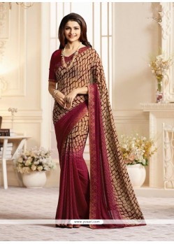 Prachi Desai Faux Georgette Printed Saree