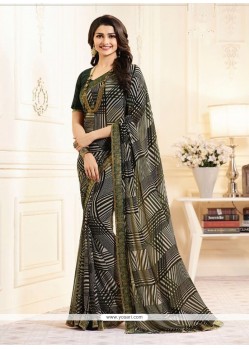 Prachi Desai Faux Georgette Print Work Multi Colour Printed Saree