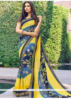 Faux Georgette Printed Saree