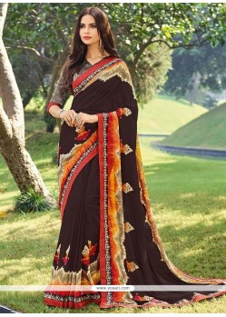 Faux Georgette Print Work Printed Saree