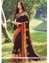 Faux Georgette Print Work Printed Saree