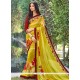 Multi Colour Print Work Faux Georgette Printed Saree