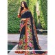 Multi Colour Print Work Faux Georgette Printed Saree