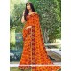 Print Work Multi Colour Faux Georgette Printed Saree