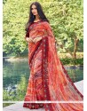 Faux Georgette Print Work Printed Saree