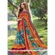 Print Work Faux Georgette Printed Saree