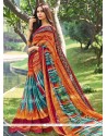 Print Work Faux Georgette Printed Saree