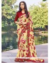 Faux Georgette Multi Colour Print Work Printed Saree