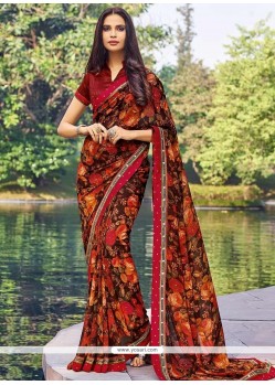 Print Work Multi Colour Printed Saree