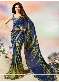 Shilpa Shetty Print Work Printed Saree