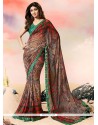 Print Work Shilpa Shetty Faux Georgette Printed Saree