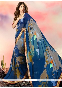 Shilpa Shetty Print Work Printed Saree