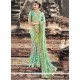 Sea Green Faux Crepe Shaded Saree