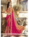 Embroidered Work Shaded Saree