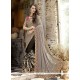 Black And Grey Half N Half Saree