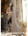 Black And Grey Half N Half Saree