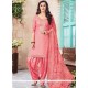Resham Work Pink Chanderi Punjabi Suit