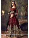 Black And Red Floor Length Anarkali Suit