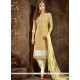 Cotton Satin Embroidered Work Pant Style Suit