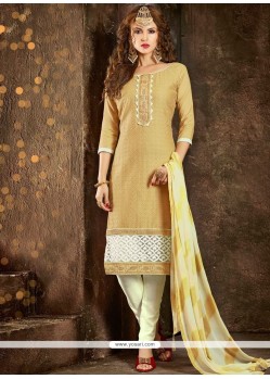 Cotton Satin Embroidered Work Pant Style Suit