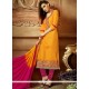 Cotton Embroidered Work Straight Suit
