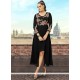 Resham Work Black Faux Georgette Party Wear Kurti