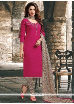 Cotton Print Work Churidar Suit