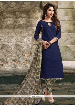 Cotton Print Work Churidar Suit