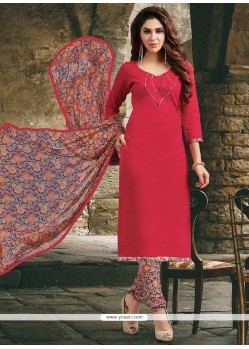 Red Churidar Suit