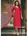 Red Churidar Suit