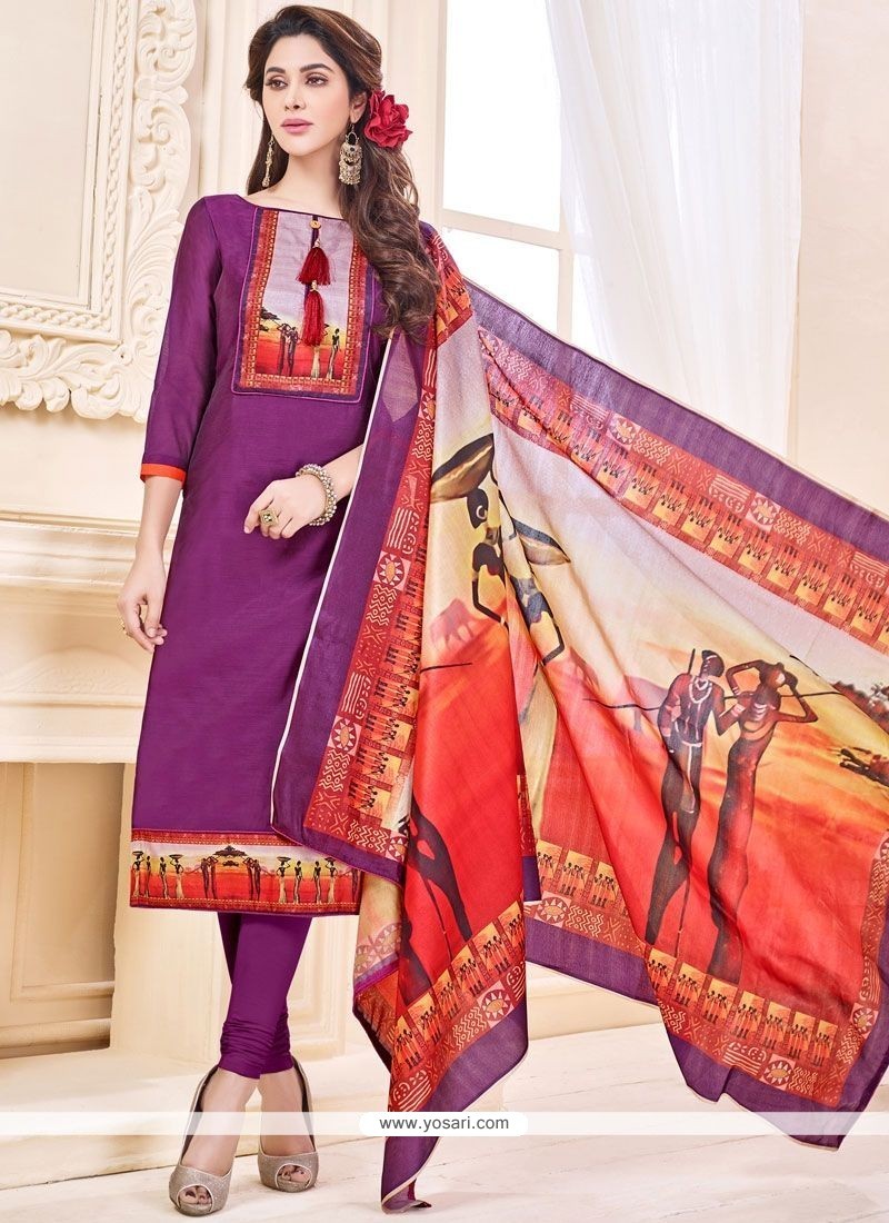 Buy Cotton Churidar Suit