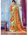 Weaving Work Green Art Silk Designer Traditional Saree