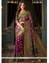 Art Silk Wine Traditional Designer Saree