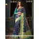 Navy Blue Weaving Work Art Silk Traditional Saree