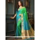 Blue And Green Art Silk Traditional Designer Saree