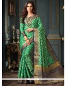 Art Silk Sea Green Designer Traditional Saree