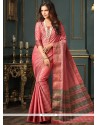 Weaving Work Pink Designer Traditional Saree