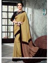 Faux Crepe Multi Colour Printed Saree