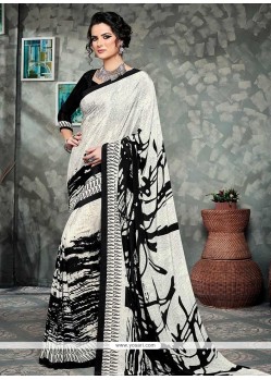 Faux Crepe Printed Saree