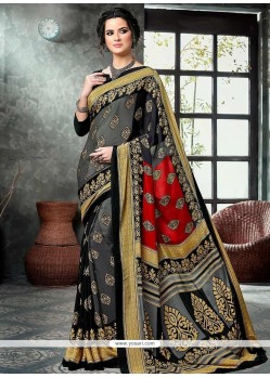 Faux Crepe Printed Saree