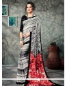 Faux Crepe Multi Colour Printed Saree