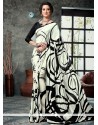 Multi Colour Faux Crepe Printed Saree