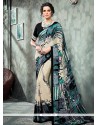 Faux Crepe Multi Colour Print Work Printed Saree