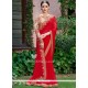 Art Silk Red Traditional Saree