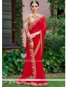 Art Silk Red Traditional Saree