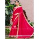 Rani Embroidered Work Designer Traditional Saree